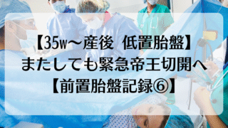【35w~産後 低置胎盤】またしても緊急帝王切開へ【前置胎盤記録⑥】